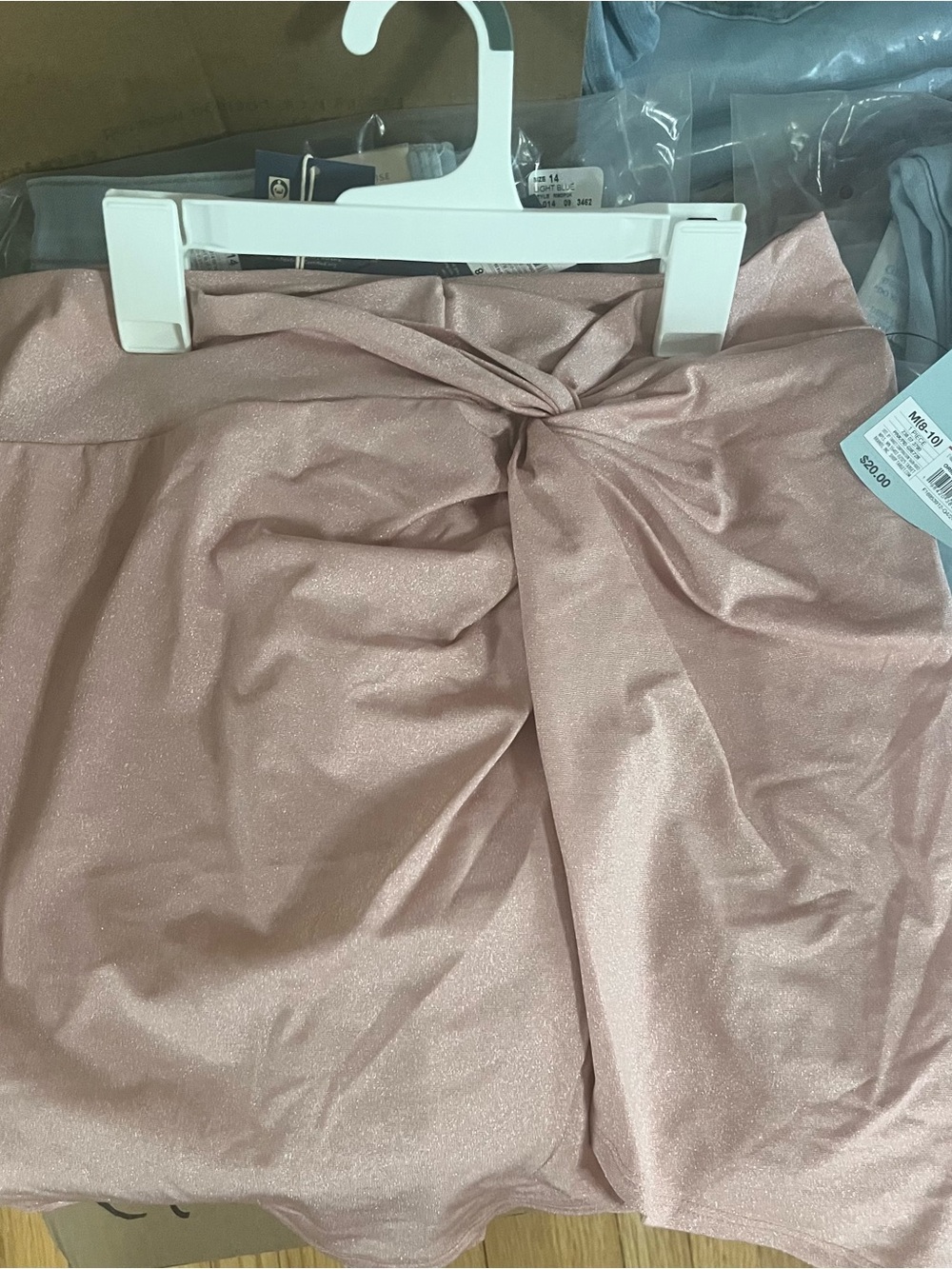 Shade & Shore Dusty Pink Twist-Front Swim Coverup Skirt